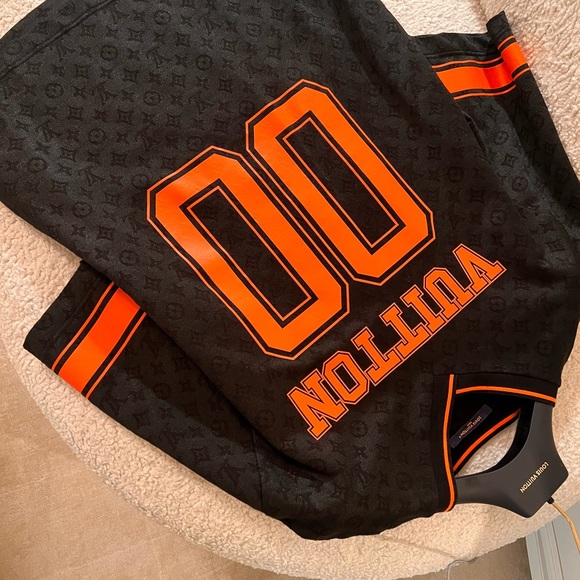 Louis Vuitton Black Jersey with Orange Stripes - Picture 8 of 11